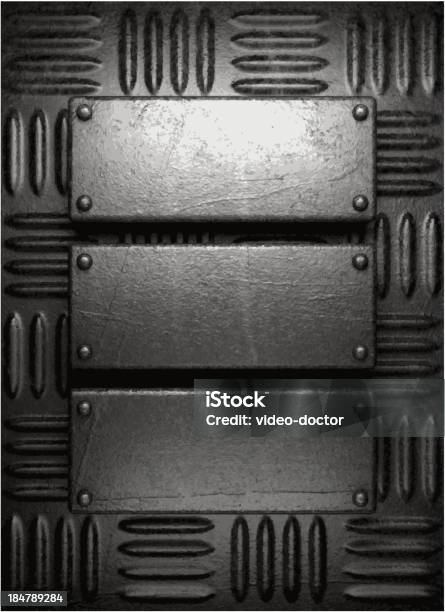 Sfondo In Metallo - Immagini vettoriali stock e altre immagini di A forma di blocco - A forma di blocco, Acciaio, Arrugginito