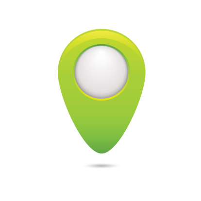 Greem Map Pin Green Map Pin Stock Illustration - Download Image Now - Cut Out, Green ...