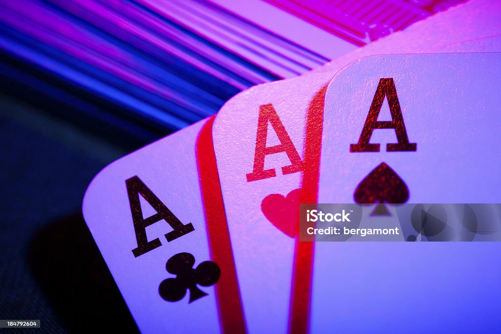 Cartas de jogar aces colorido - Royalty-free Acaso Foto de stock