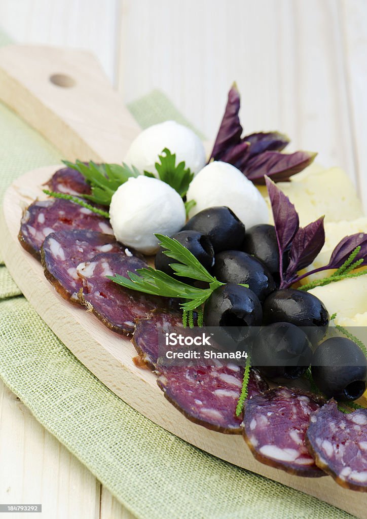 Carnes frias com Salame - Royalty-free Almoço Foto de stock