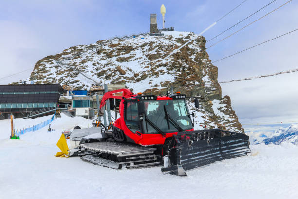 istock Snowcat, machine for snow removal, preparation ski trails, snow groomer 1847933251