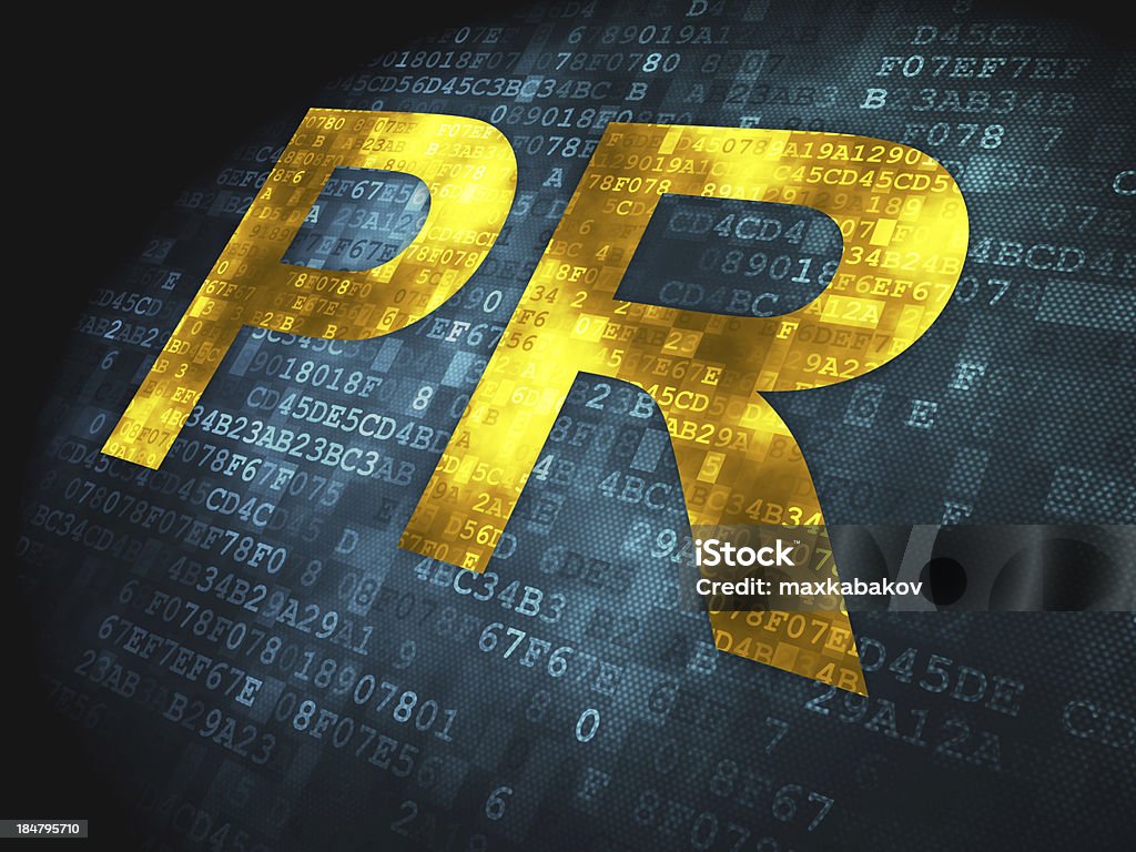 Marketing Concept Pr On Digital Background Stock Photo - Download Image Now  - Abstract, Advertisement, Billboard - iStock