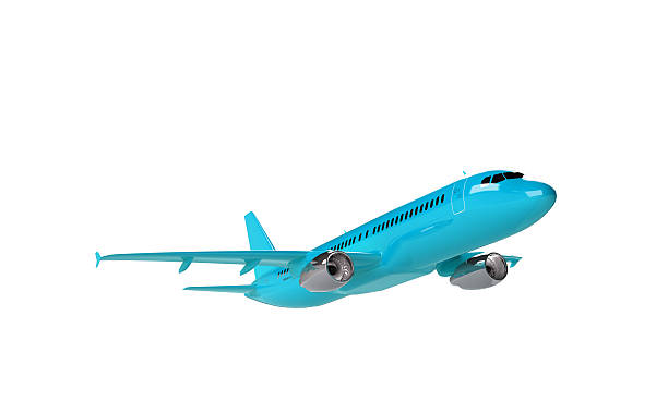 istock model of a cyan airplane isolated on white 184795790