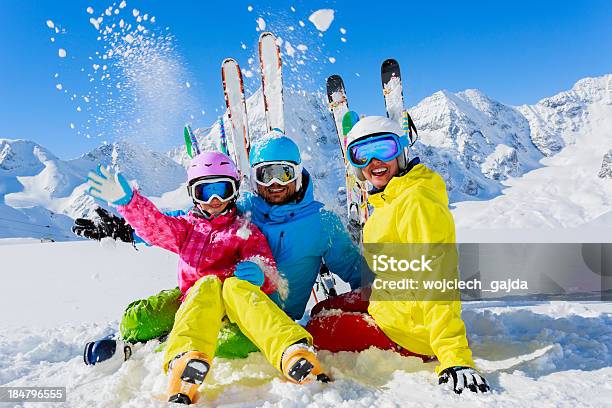 Family Enjoying Winter Ski Vacation Stock Photo - Download Image Now - Family, Skiing, Winter