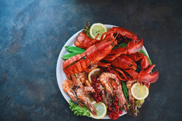 istock Cooked Lobster and Shrimps for Holidays 1847977303