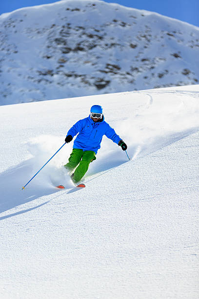 istock Freeride in fresh powder snow. 184799120