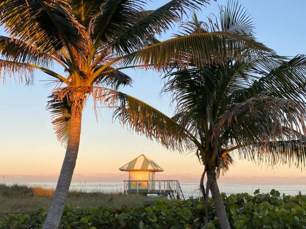 Delray Beach Lifeguard stand on the beach