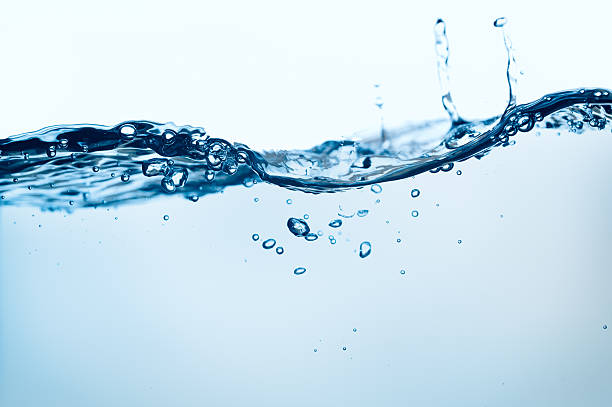 blue water splash stock photo