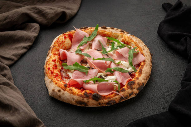 istock Oven pizza with mortadella and strachatella 1848038908