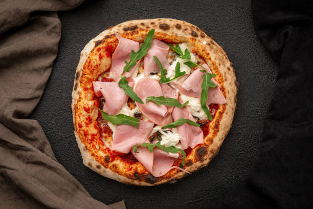 istock Oven pizza with mortadella and strachatella 1848038921
