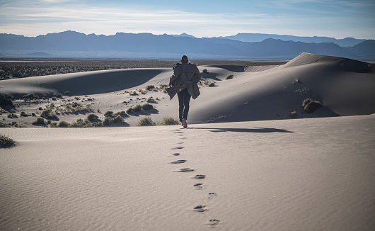 Great Sand Dunes National Park with fall colors near Alamosa Colorado United States