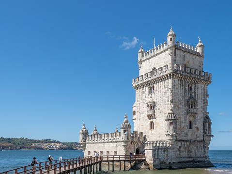details of the tower of Belen in Portugal