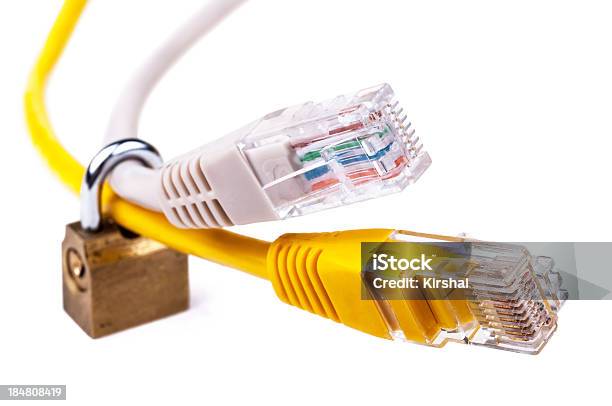 Control Over Network It Security Stock Photo - Download Image Now - Lock, Cloud Computing, White Background