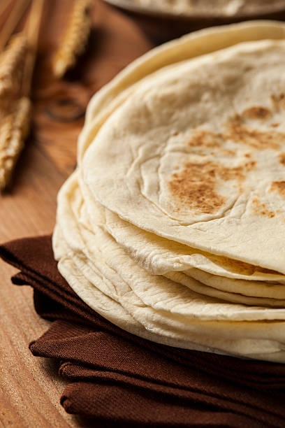 istock Stack of Homemade Flour Tortillas 184811327