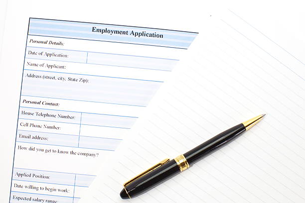 istock Directly above photograph of a job application 184812671