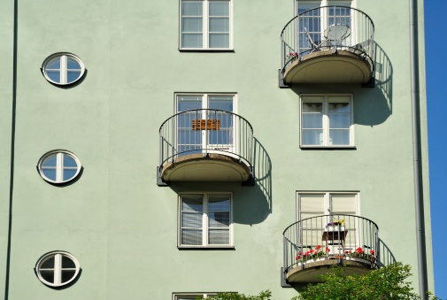 Modern condominium complex in Gdansk, Poland