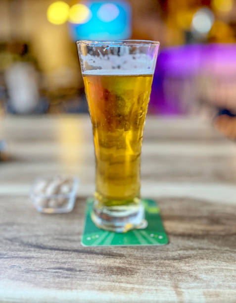 istock Glass of lager on table 1848133242