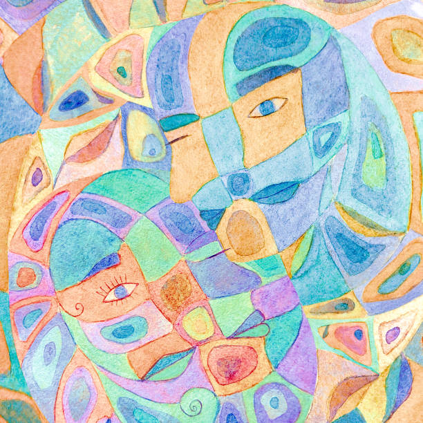 istock Watercolor abstract symbolism. Yin and yang harmony 1848139479