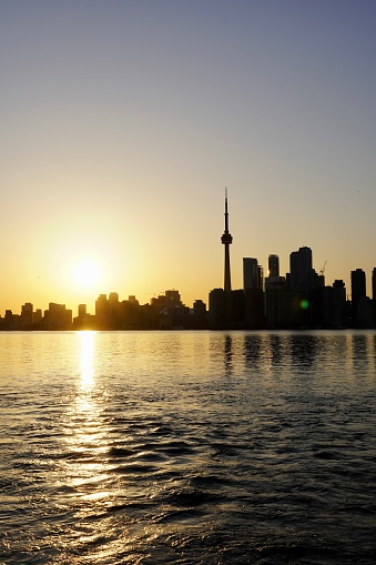 Skyline of Toronto during sunset