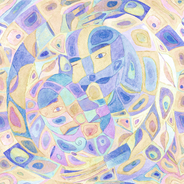 istock Watercolor abstract symbolism. Yin and yang harmony 1848141543
