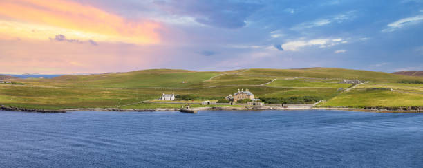 istock Scotland Shetland scenery in England with cliffs, ocean views and green pastures 1848161339