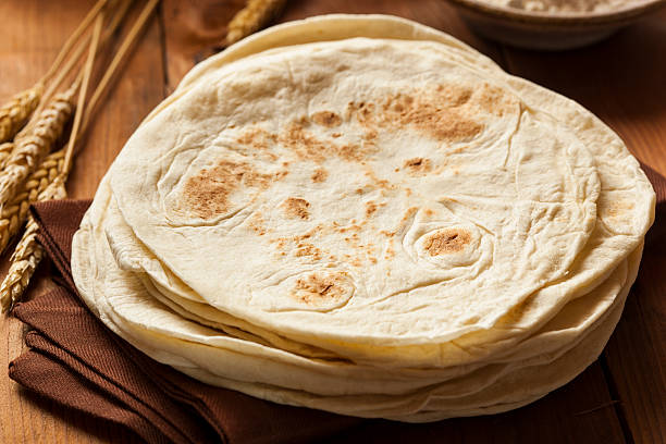 istock Stack of Homemade Flour Tortillas 184816361