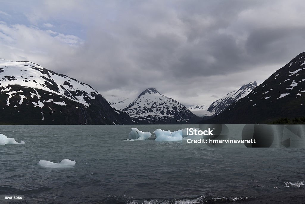 Glacier near Whittier Alaska Glacier at Portage Valley before entrance to tunnel to Whittier, Alaska.  Part of Chugach National Forest. Alaska - US State Stock Photo