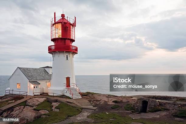 Lindesnes Fyr Stock Photo - Download Image Now - Kristiansand, Norway, Lighthouse