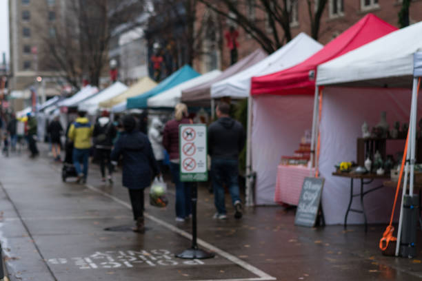 istock A rainy day at the market. 1848240321