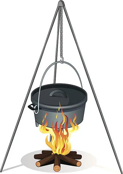 Vector illustration of campfire