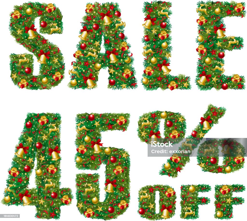 Christmas Sale Discount Christmas Sale 45% discount. EPS10. Bell stock vector