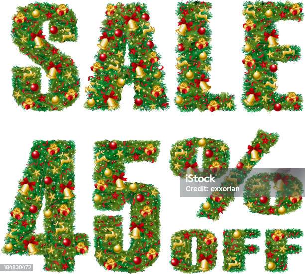 Christmas Sale Discount Stock Illustration - Download Image Now - Bell, Bush, Business