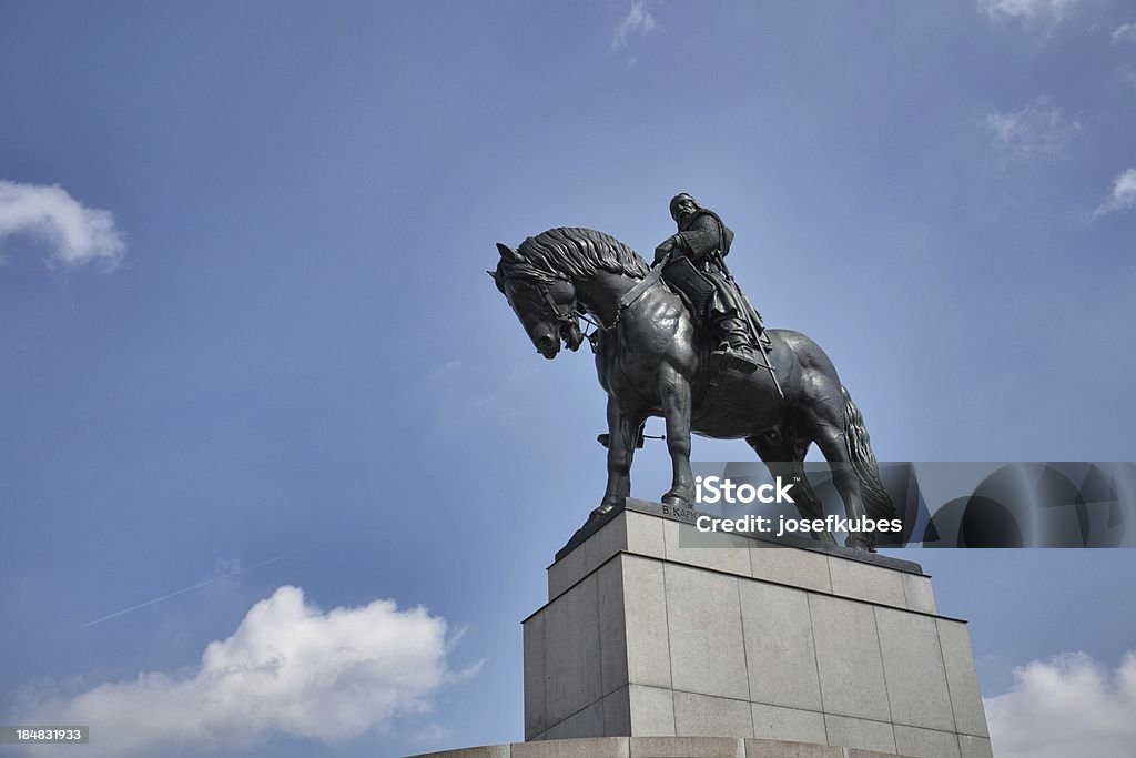 Fighter Equestrian statue of Jan Žižka from sculpturor Bohumil Kafka (1878-1942) in Prague, Czech republic Adult Stock Photo