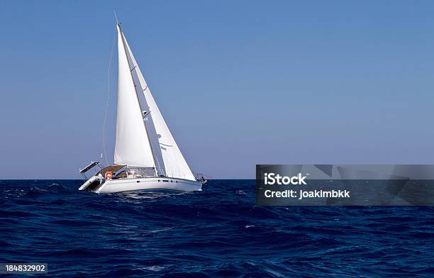 Boat Sailing In The Open Ocean Stock Photo - Download Image Now - Adventure, Bright, Color Image