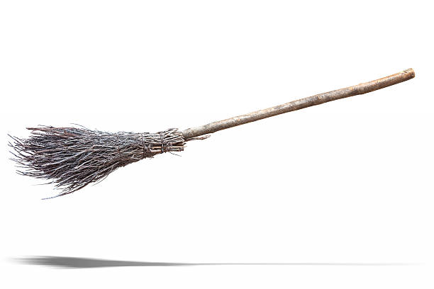 Flying Broom stock photo