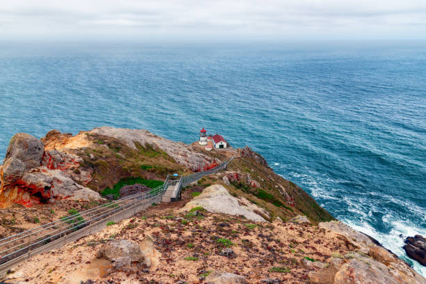 Beautiful Point Reyes Lighthouse in California coastline