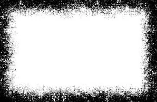 Black and white grunge frame with white background.--------------------------------------------------------------------------------Ea|Please click other similar images on my portfolio. Thx! ;)