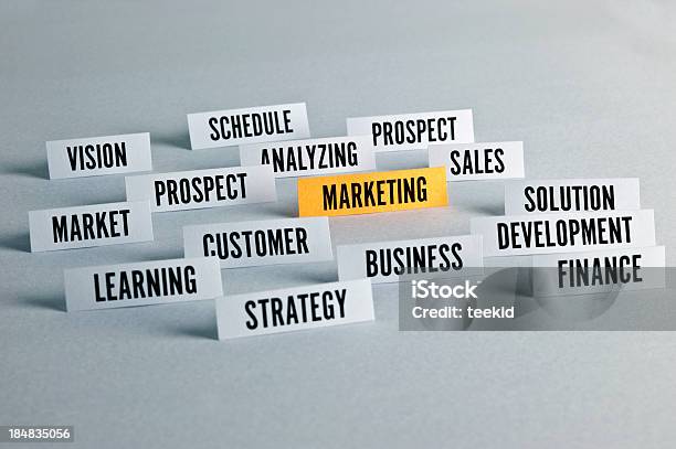 Conceito De Marketing - Fotografias de stock e mais imagens de Estratégia - Estratégia, Marketing, Palavra Única