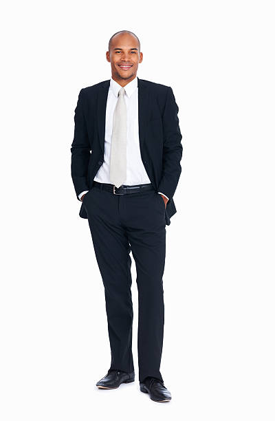 bell'uomo d'affari americano - people formalwear vertical full length foto e immagini stock