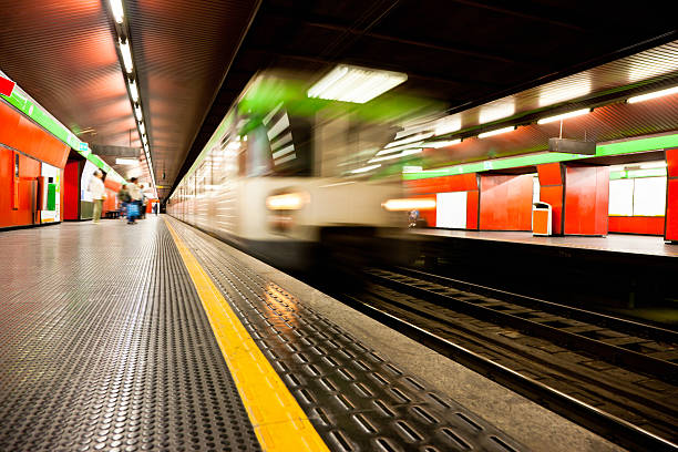 Milan Underground Metro Station stock photo