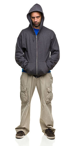 istock Intimidating Man in Hooded Sweatshirt 184835952