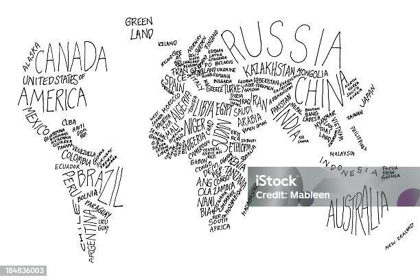 El Mundo Foto de stock y más banco de imágenes de Mapa - Mapa, Una palabra, Asia