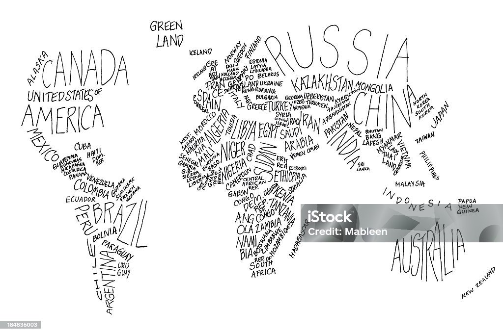 Il mondo. - Foto stock royalty-free di Carta geografica