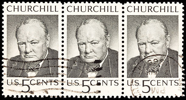米国郵便切手 - winston churchill ストックフォトと画像