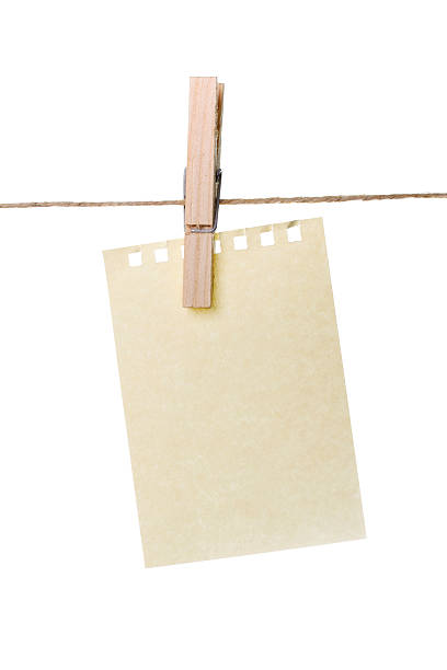 Blank Reminder Four blank reminders isolated on white clothespin wood stock pictures, royalty-free photos & images