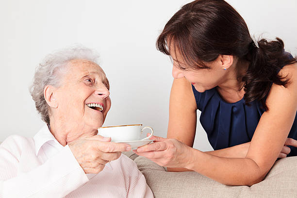 istock Senior woman and caregiver 184836764