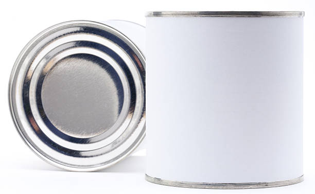istock Two tin cans with bank labels isolated 184837043