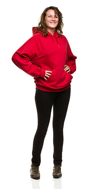 istock Cheerful Young Woman Standing Portrait 184837180