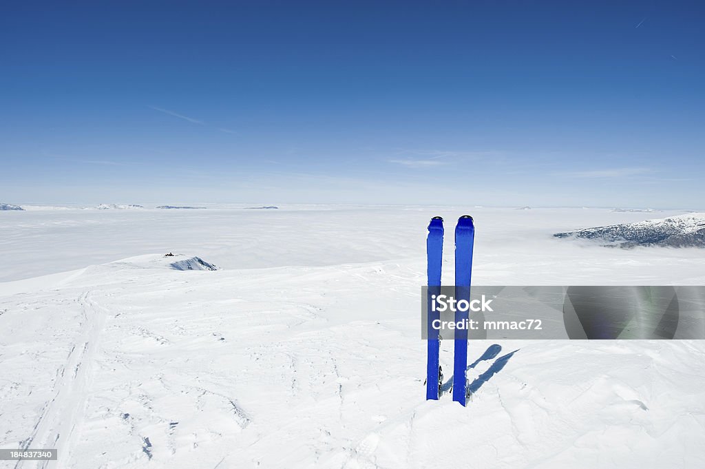 Winter hohen Berg Landschaft mit ski - Lizenzfrei Alpen Stock-Foto