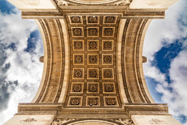 istock Low-angle view of the  Arc de Triomphe in Paris 1848373806